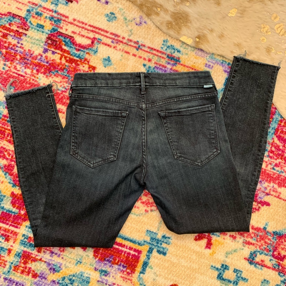 Mother Skinny Jeans The Looker Ankle Fray 30